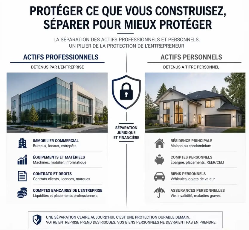 Illustration de la séparation des patrimoines en entreprise individuelle
