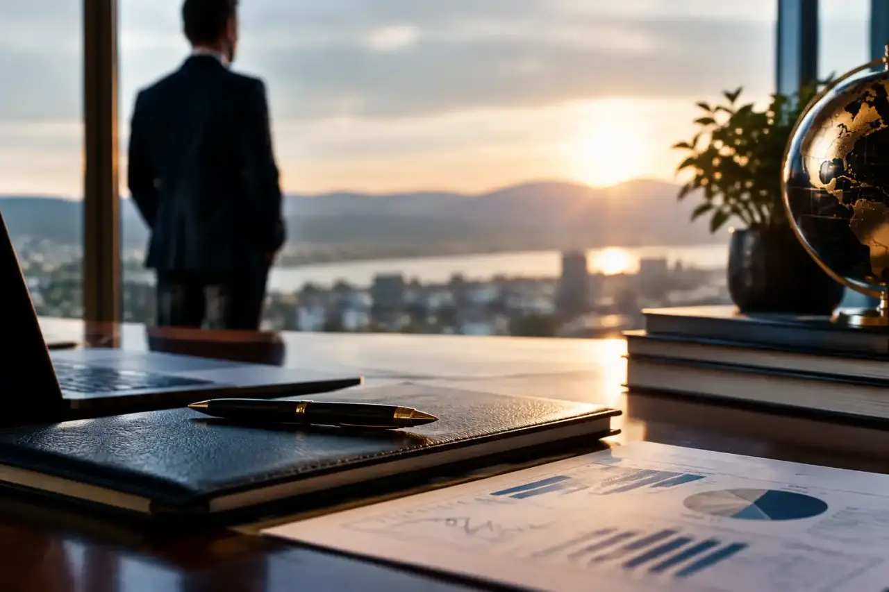 Bureau d'affaires moderne, préparation stratégique de holding