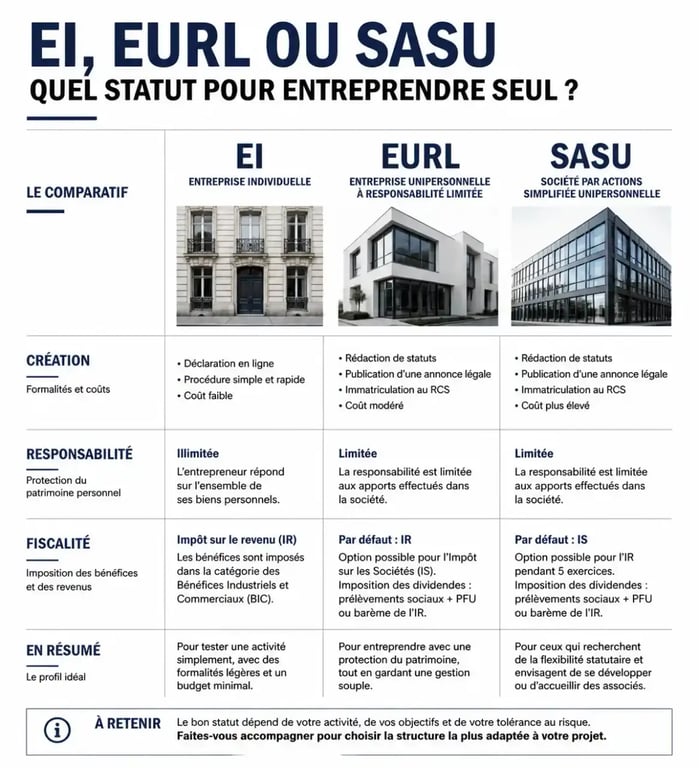 Tableau comparatif des avantages d une entreprise individuelle face aux sociétés